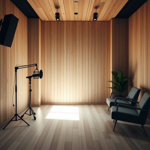 The Modern Podcast Studio with Moody Lighting