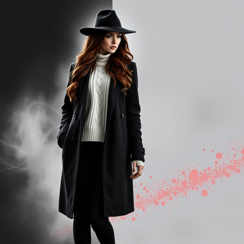 The Multicolored Detective Movie Backdrop with Elegant Woman The Multicolored Detective Movie Backdrop with Elegant Woman