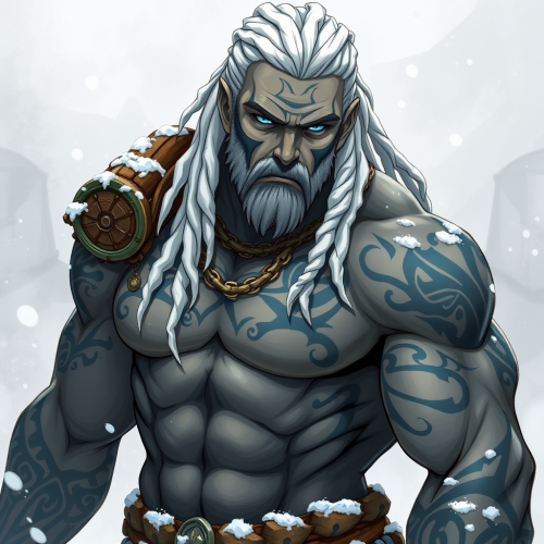 The Muscular Nordic Goliath in Snowy Animeland