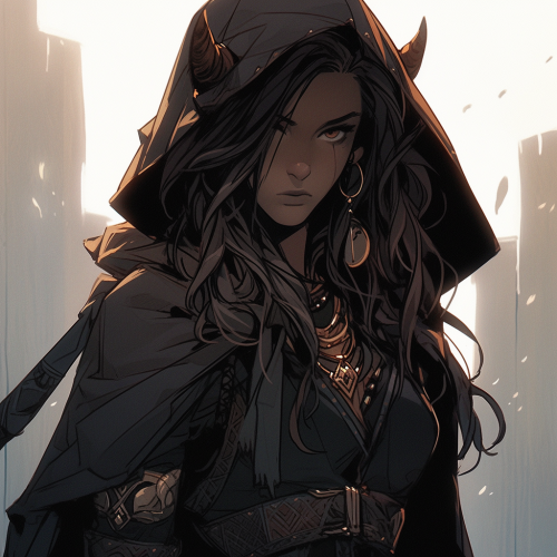 The Mysterious Tiefling Assassin in Dim Light