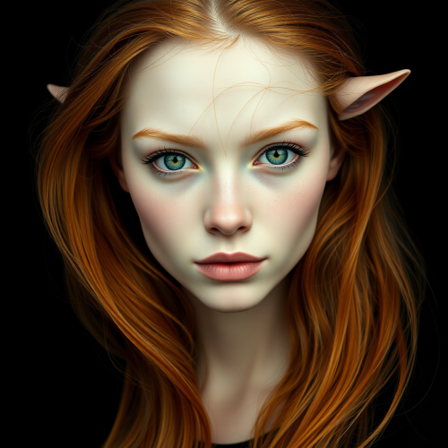 The Mystical Green-Eyed Ginger-Haired Female Portrait