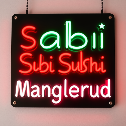 The Neon Sign of Sabi Sushi Manglerud