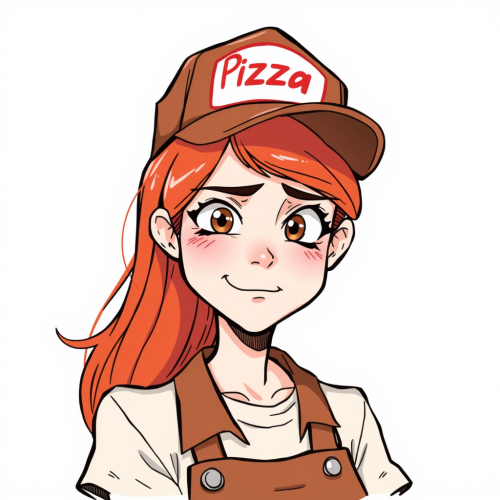 The Nervous Red-Haired Pizza Delivery Girl Drawing