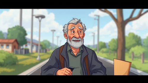The Old Man Sharing His Life Experiences