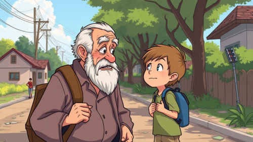 The Old Man Sharing Stories with a Boy