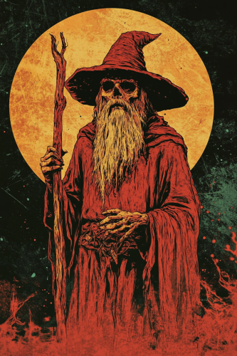 The Old Wizard on Mars T-shirt Graphic