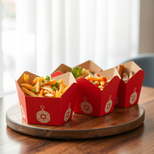 The Ordered Food Boxes on Delivery Table