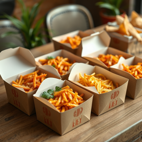 The Organized Food Boxes Ready for Delivery