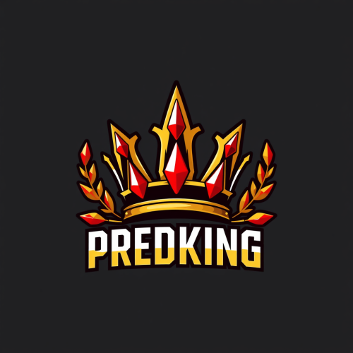 The PREDKING Logo: Crown, Laurel, and Red Gems