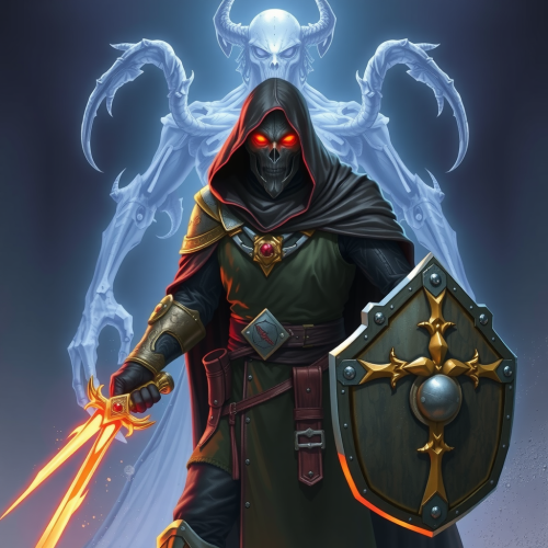 The Paladin, Shield, Sword, and Ghostly Alien