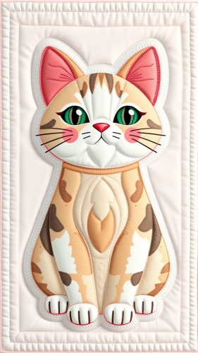 The Perfect 3D Patchwork Quilt with Cute Cats
