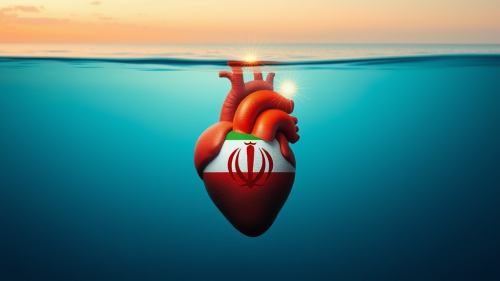 The Persian Gulf with Iran's Heart Connected