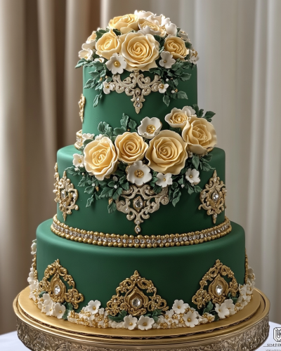 The Persian Moroccan Turkish Inspired Green Cake