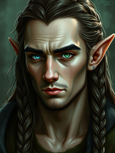 The Pierced Dark Elf Druid with Heterochromic Eyes