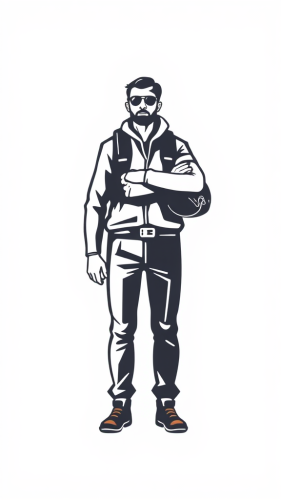 The Pilot: A Minimalist Adventure Logo