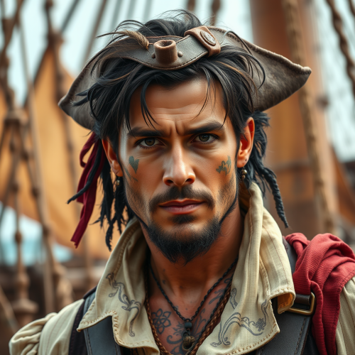 The Pirate Captain: A Handsome, Scarred Historical Figure