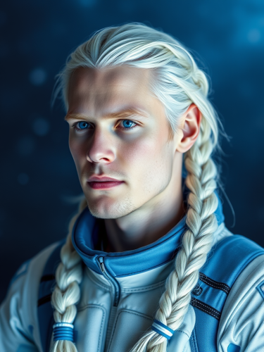 The Pleiadian Man with Braided White Hair