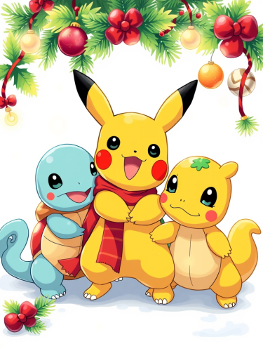 The Pokemon Quartet Celebrating Christmas Together