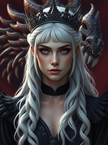 The Proud Queen Rhaenyra with Her Mighty Dragon