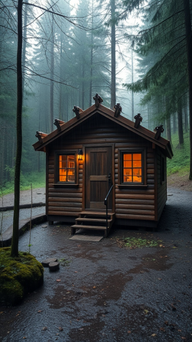 The Rainfall Cabin in the Woods The Rainfall Cabin in the Woods