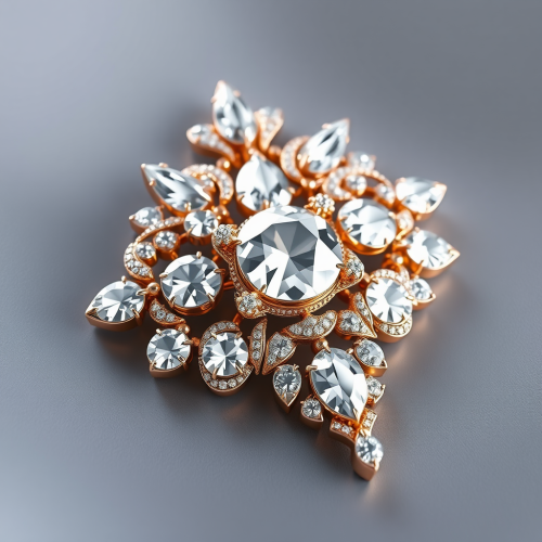 The Regal Gemstone Broach: A Luxury Closeup View