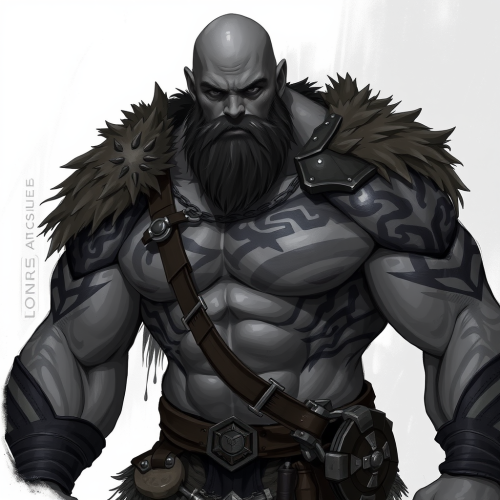 The Sad, Hairless Viking Barbarian Character