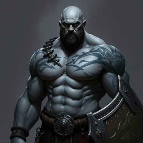 The Sad, Muscular, Bald Barbarian from Dungeons and Dragons