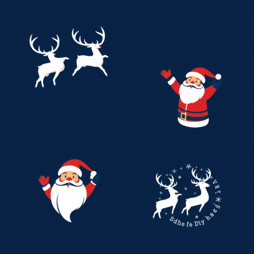 The Santa Claus and Reindeer Logos