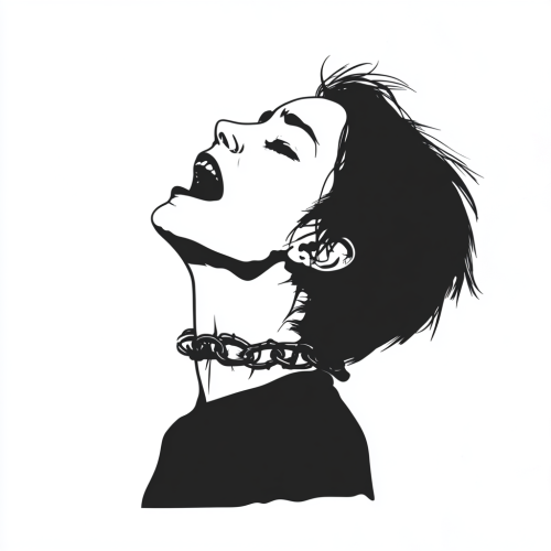 The Scary Woman with Chain Screaming