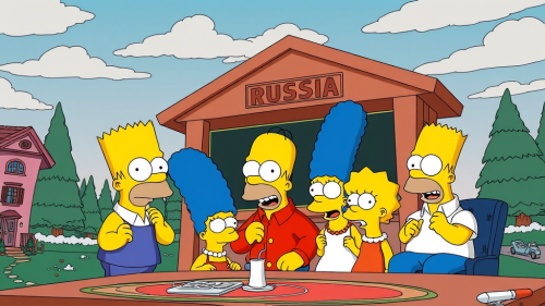 The Simpsons Visiting Russia