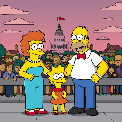 The Simpsons with Artist Alex Monopoli