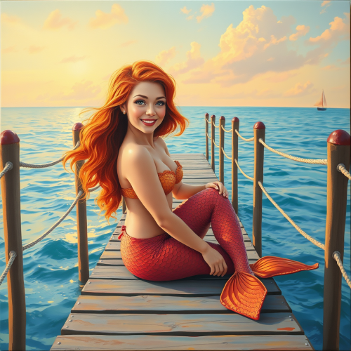 The Smiling Mermaid on the Walking Pier