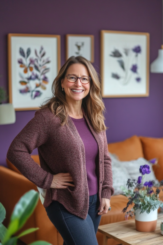 Smiling Woman in Mid-40s