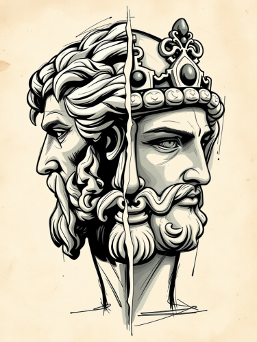 The Split Plaster Head: Zeus and King David Art