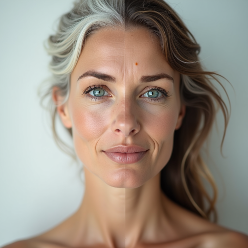 The Split Portrait of Youth and Age