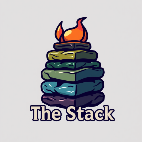 The Stack Magic the Gathering logo design.