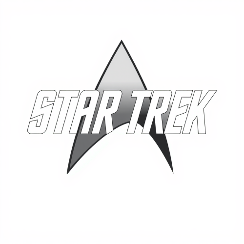 The Star Trek Logo on White Background