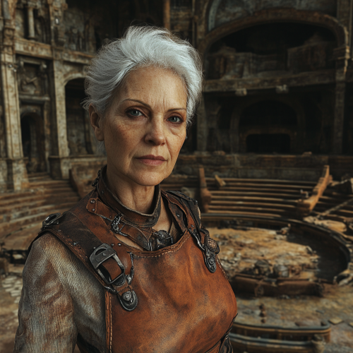 The Steampunk Community Leader in Ancient Ruins