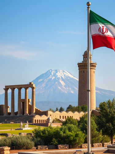 The Stunning Beauty of Iran's Landmarks and Flag