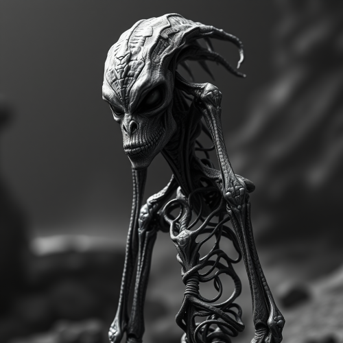 The Tall Cosmic Horror Creature in Sharp Focus