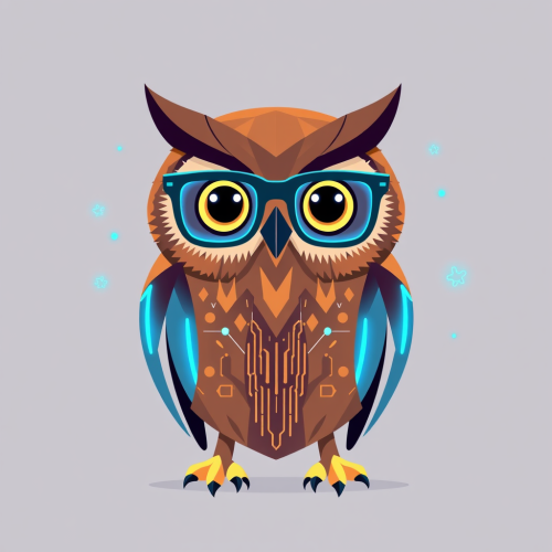 The Technological Owl Symbolizing Knowledge