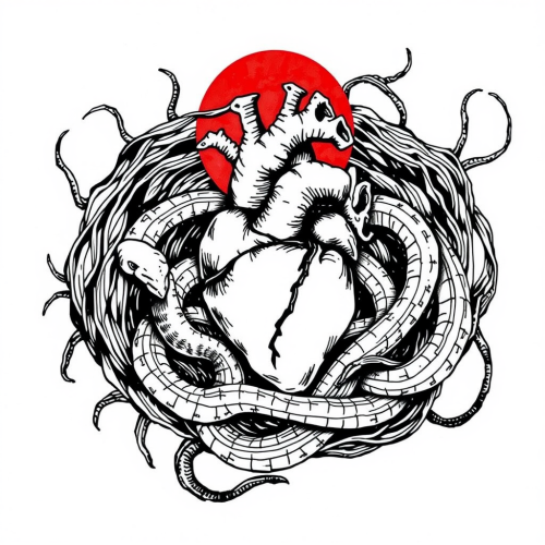 The Terrifying Heart in a Viper Nest Drawing