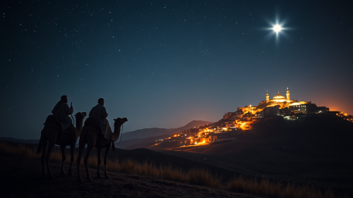 The Three Wise Men Journeying to Bethlehem