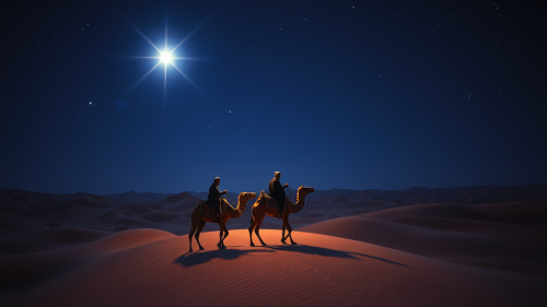 The Three Wise Men Journeying under Bright Star