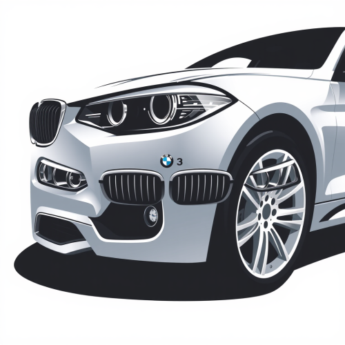 The Vector Illustration of a BMW