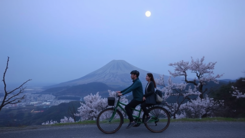 The Volcano's Return in Cheongmyeong with Blossoming Plums