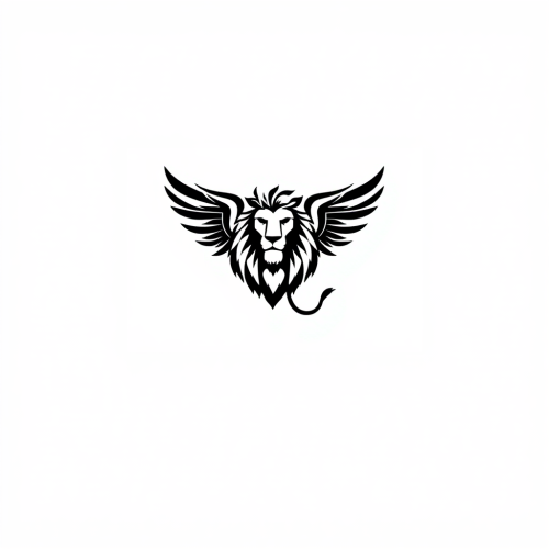 The Winged Lion Minimalistic Black Logo The Winged Lion Minimalistic Black Logo