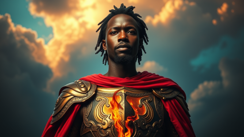 The Wise African King in Heavenly Armor