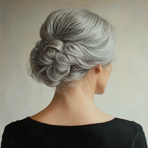 The Woman with Gray Hair: A Serene Portrait