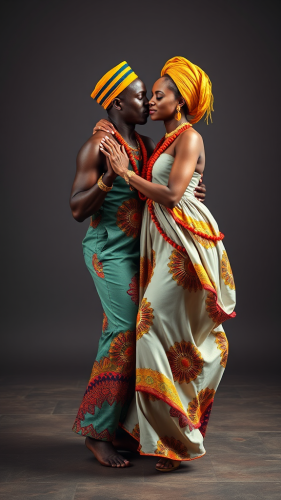 The Yoruba Couple's Dynamic Dance Display The Yoruba Couple's Dynamic Dance Display